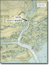 Map of Reef Site on  Stono River